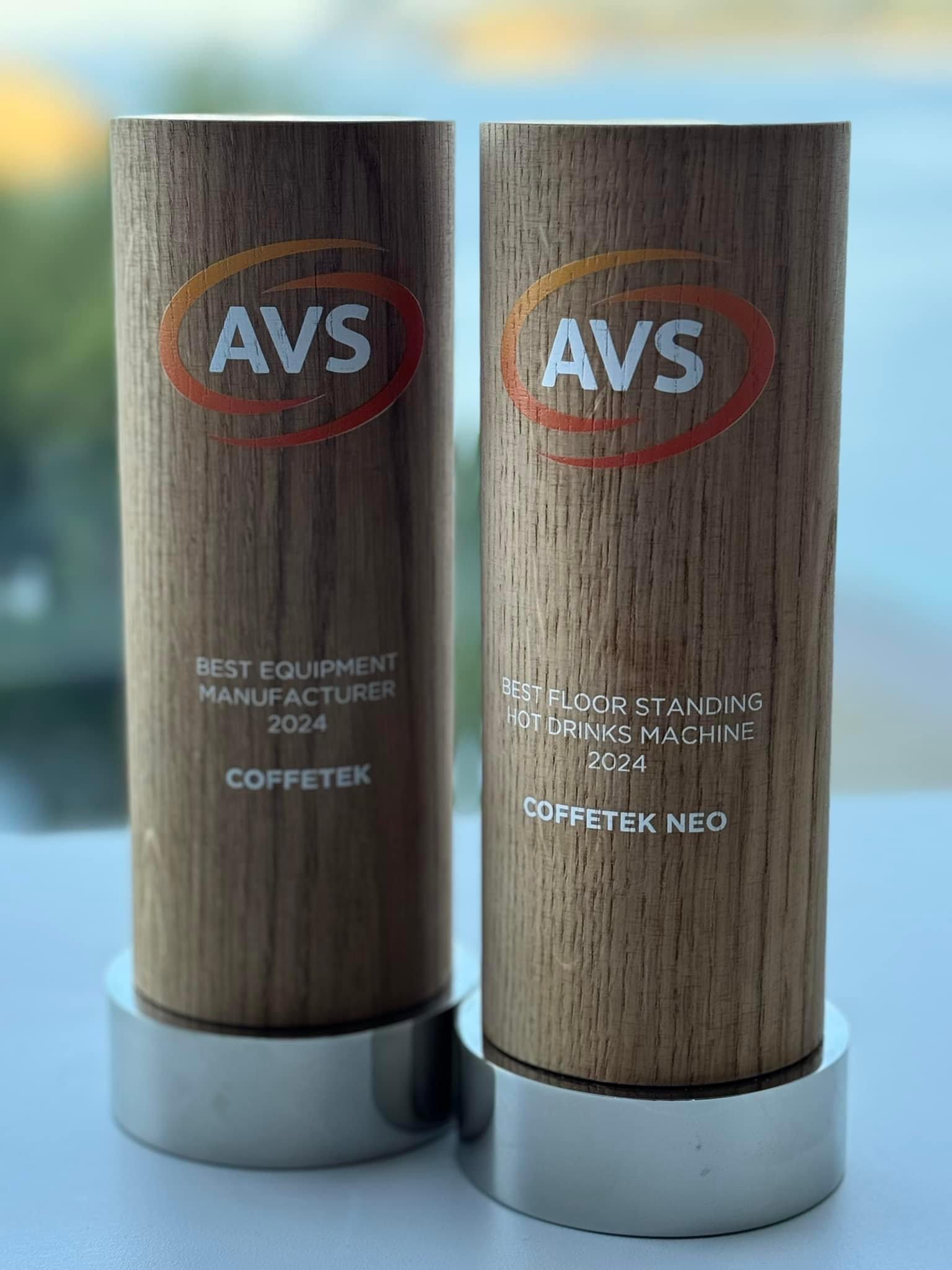 Coffetek Honored with Two Awards at the 2024 AVS Conference: Best Equipment Manufacturer and Best Floor Standing Coffee Machine